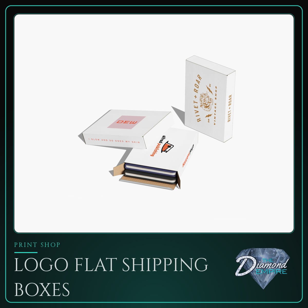Logo Flat Shipping Boxes