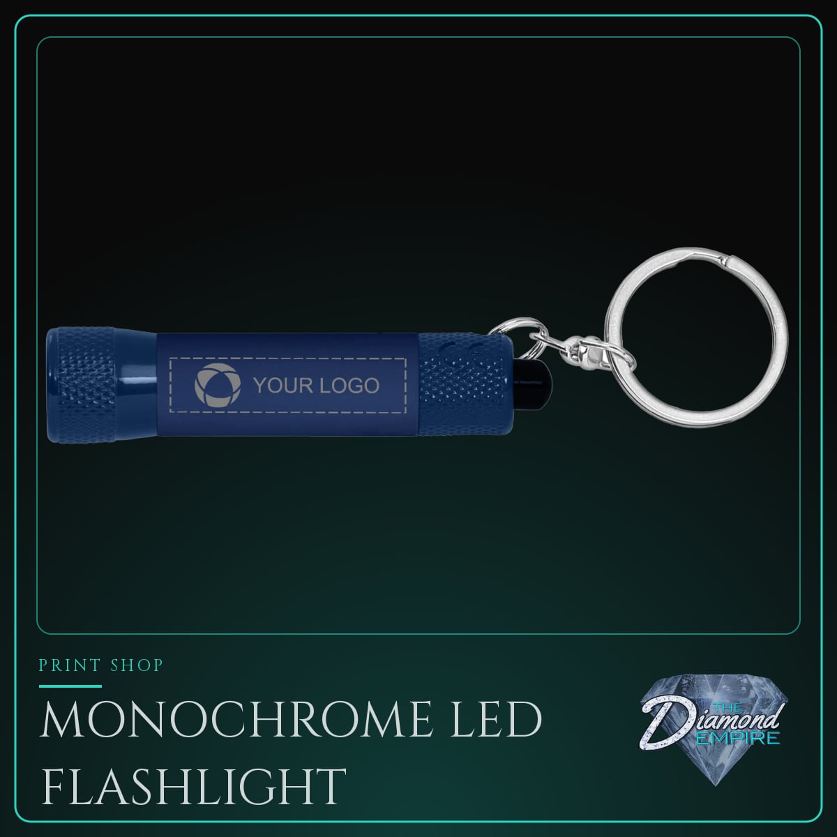 Monochrome LED Flashlight with Keyring
