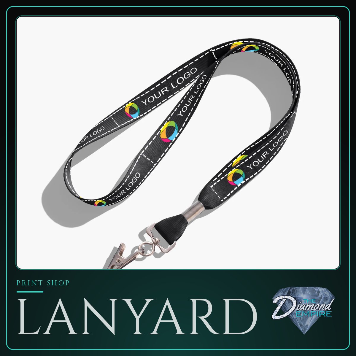 Lanyard with Swivel Bulldog Clip Attachment