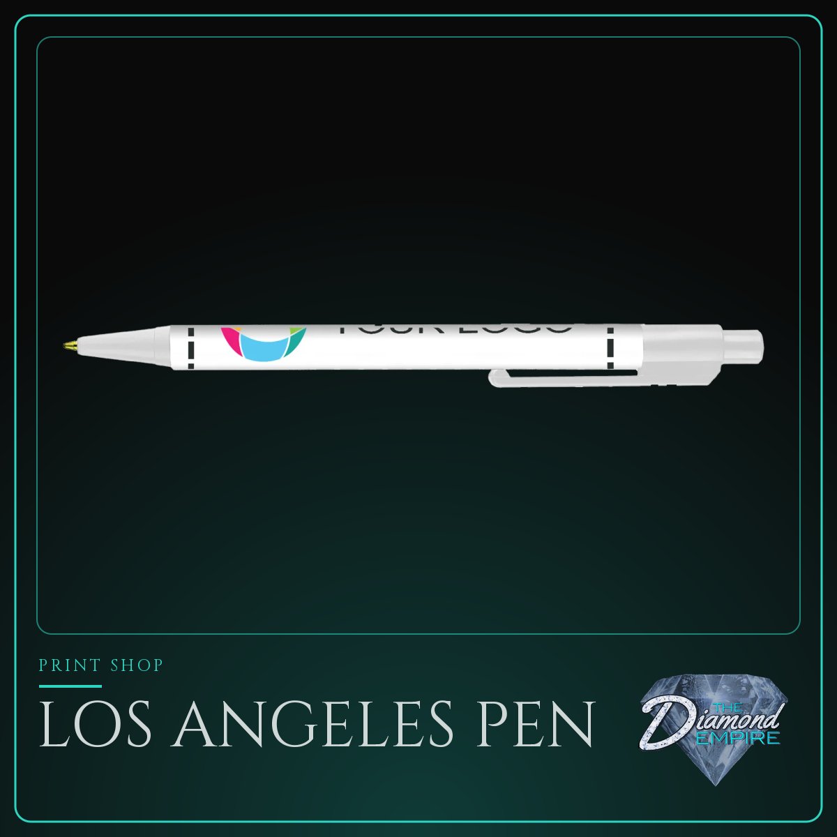 Los Angeles Pen with Black Ink Digital Full Color Wrap