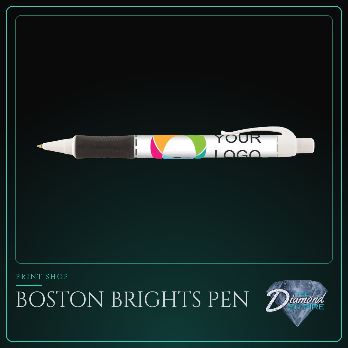 Boston Brights Pen with Blue Ink Digital Full Color Wrap