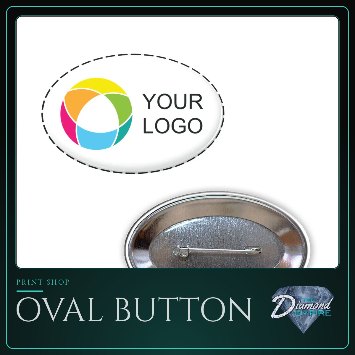 Oval Button with Pin