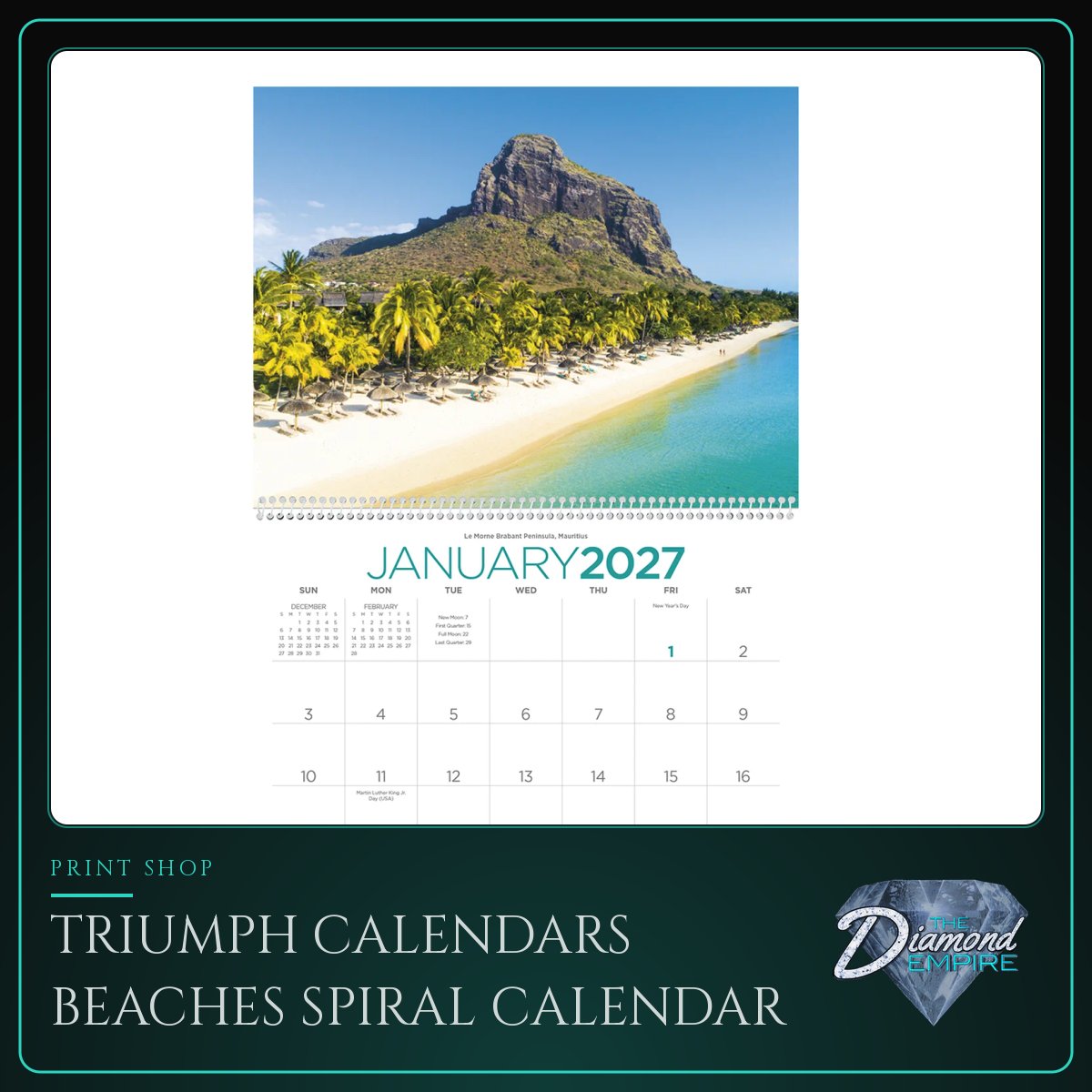Triumph Calendars Beaches Spiral Calendar