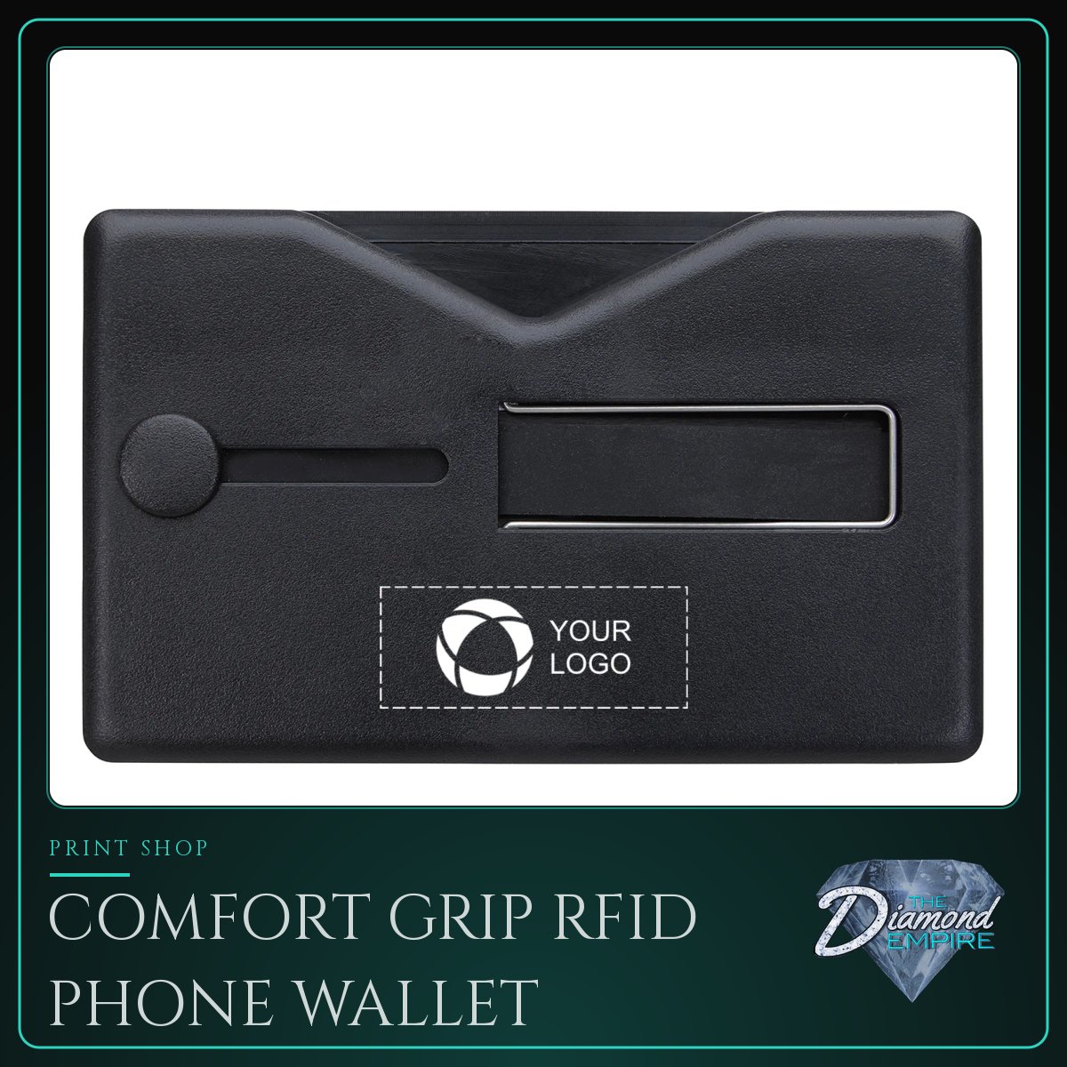 Comfort Grip RFID Phone Wallet with Stand