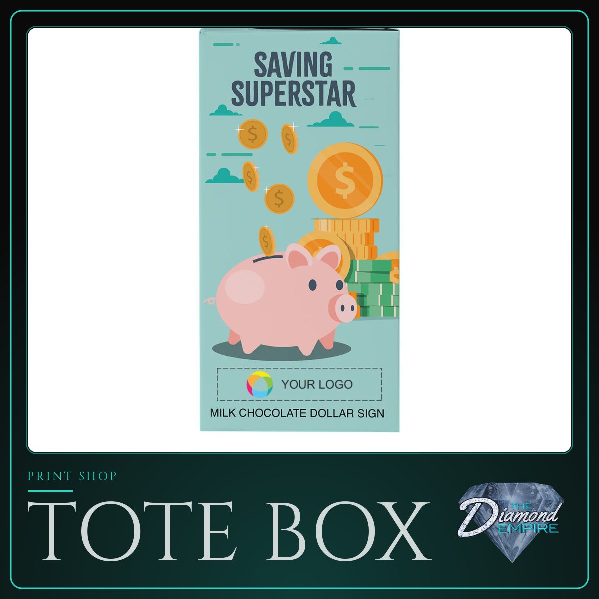 Tote Box – Milk Chocolate Dollar Signs