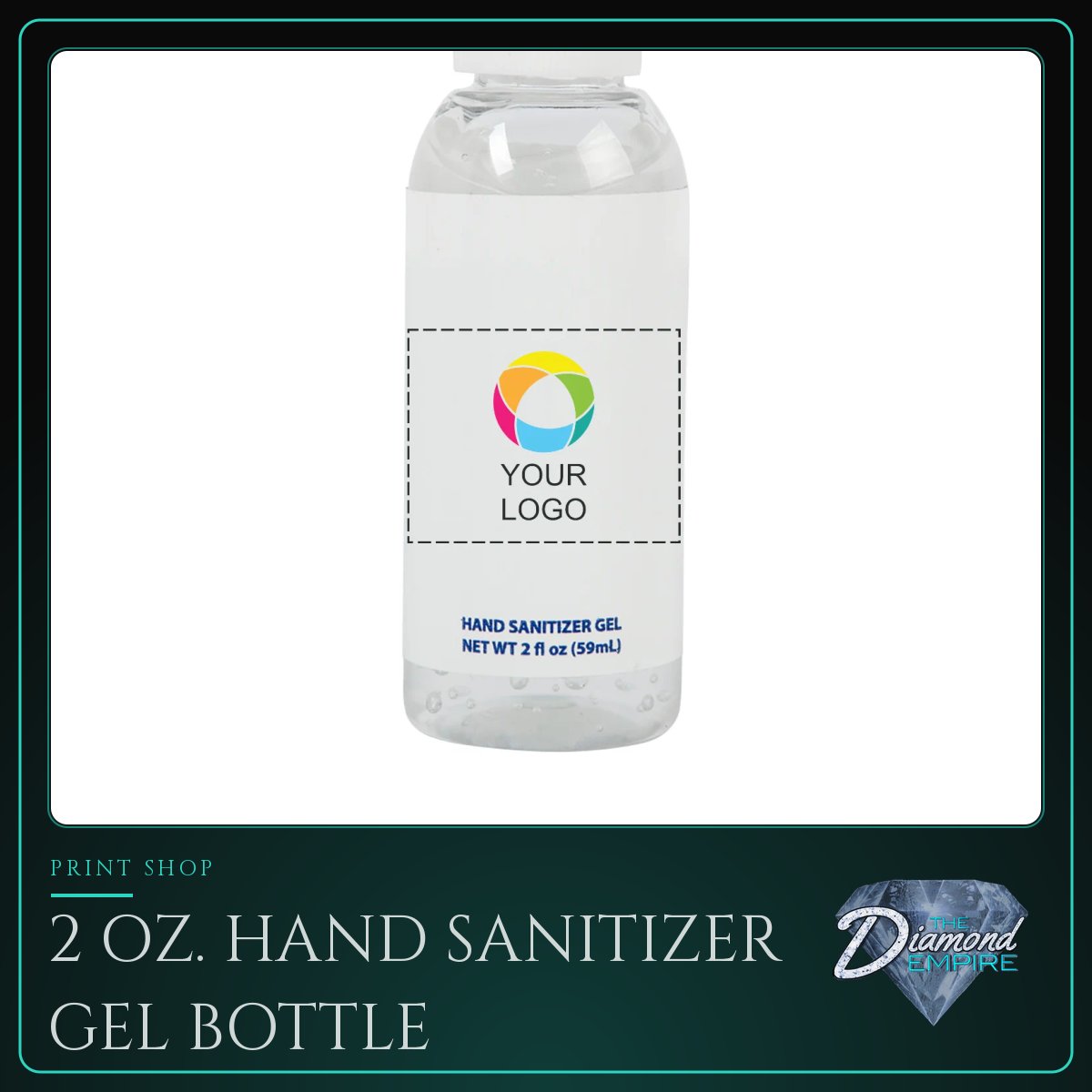 2 oz. Hand Sanitizer Gel Bottle
