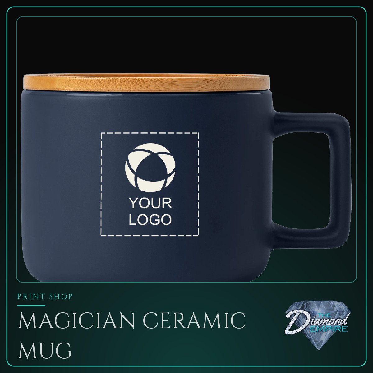 Magician Ceramic Mug with Bamboo Lid – 12 oz.