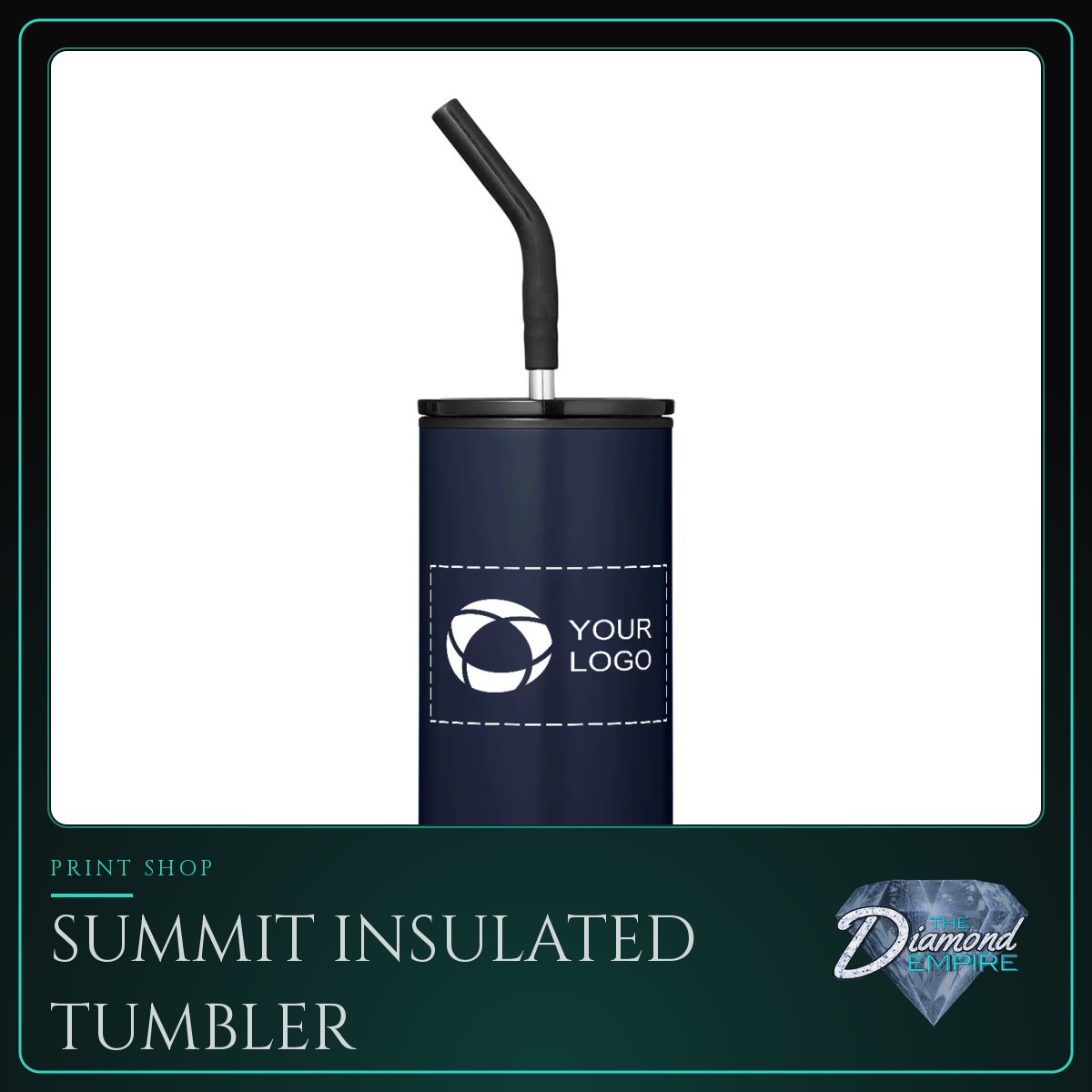 Summit Insulated Tumbler with Straw – 16 oz.