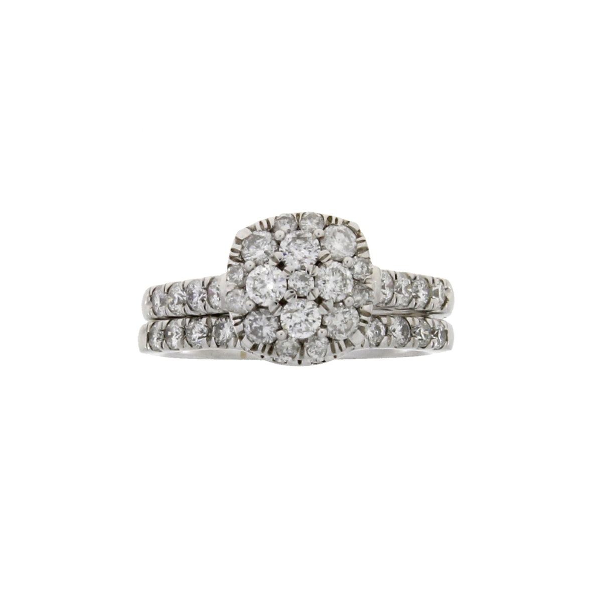 1.30ct Diamond Engagement Ring Set 10KT White Gold