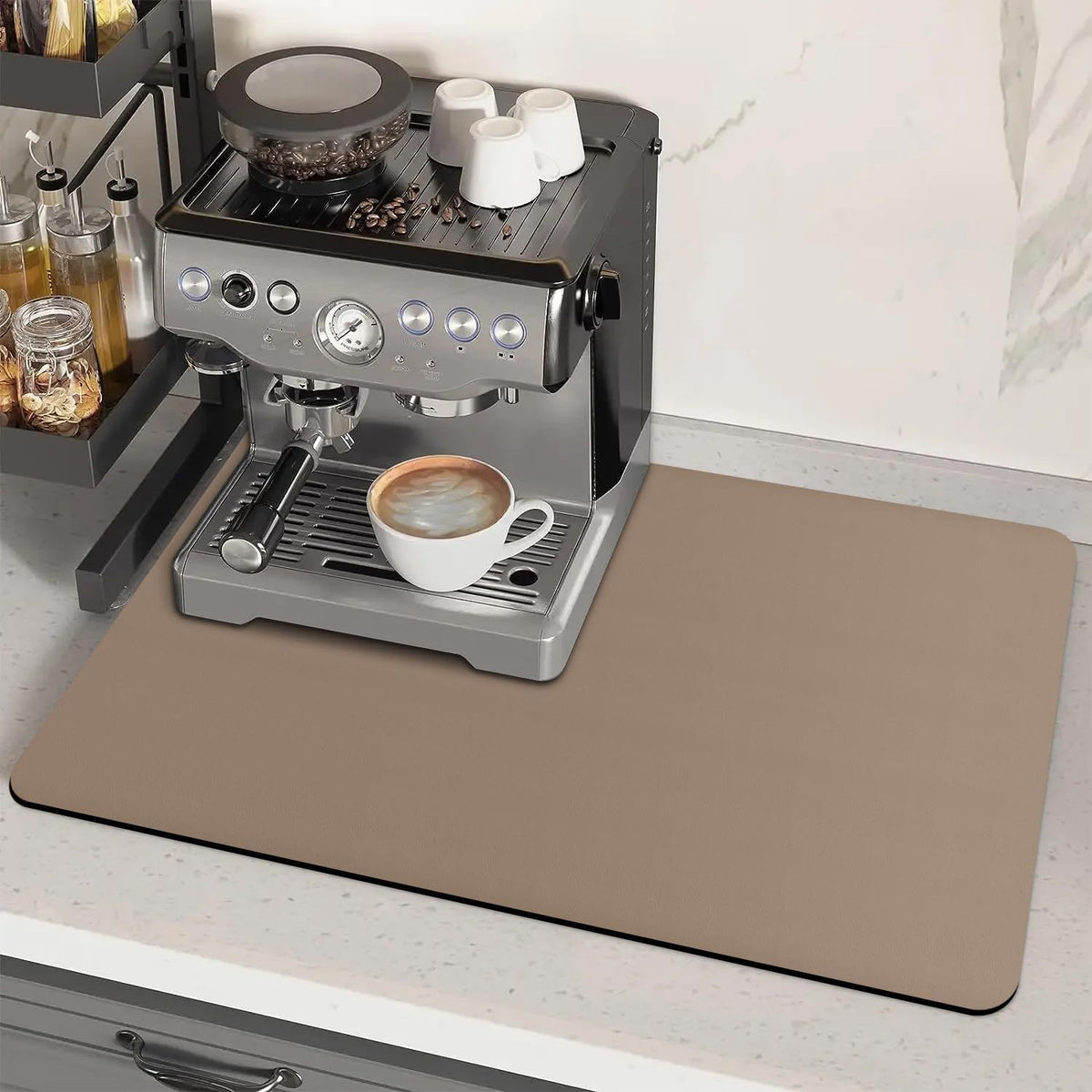 Simple Solid Color New Style Diatomaceous Earth Coffee Machine Mat