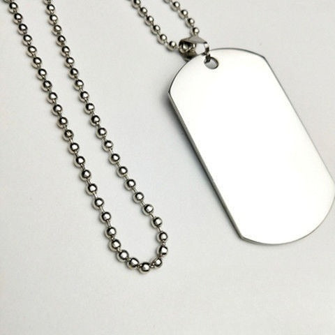 Custom Necklace Female Pendant Dog Tag Personalized Stainless Steel Ladies Birthday Gift
