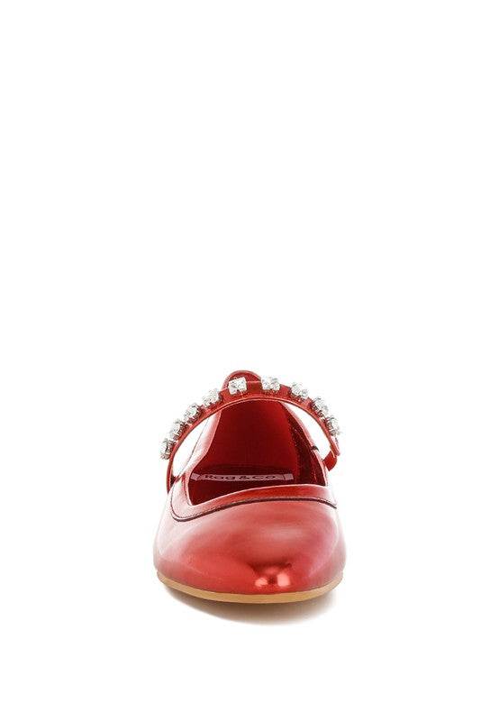 Gloxinia Metallic Mary Jane Ballerinas