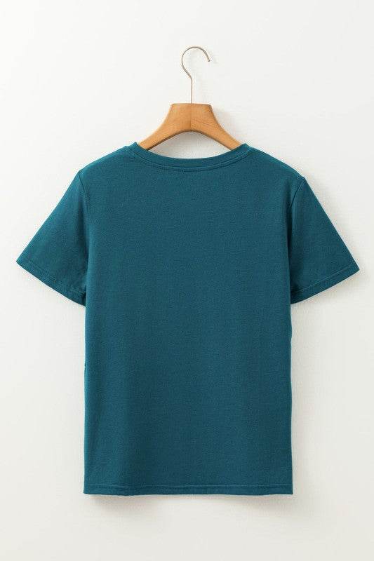 Galilea Toothpick Stripe Round Neck Top