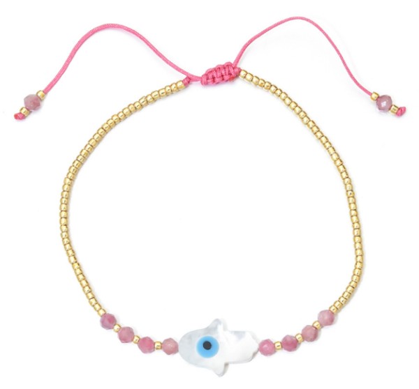 Hamsa Evil Eye Beaded Bracelet
