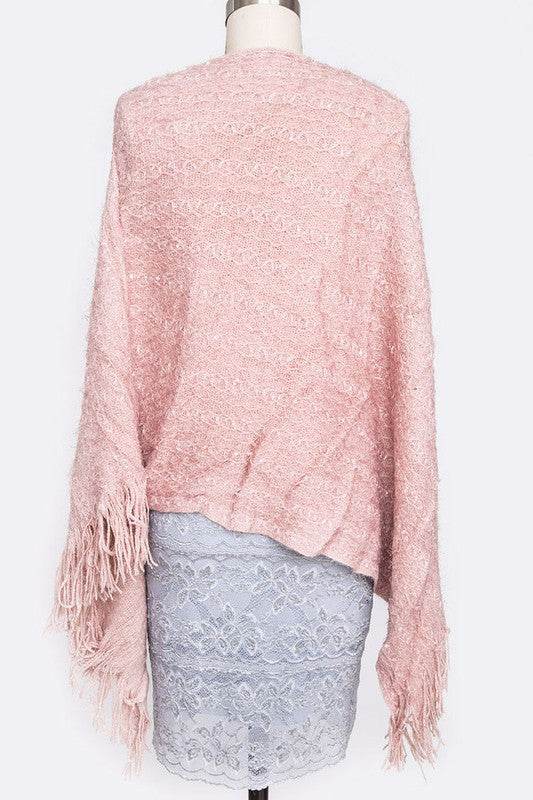 Sequins Plushy Fashion Poncho