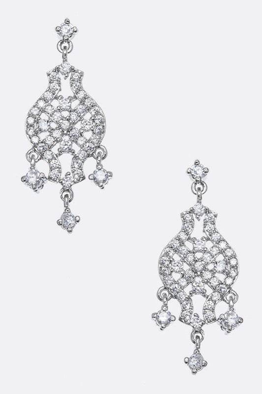 CZ Chandelier Earrings