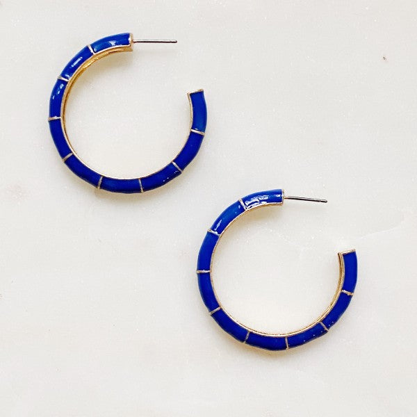 Candy Drop Colored Hoop Earrings