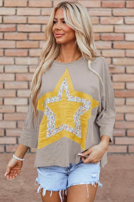 Naomi Floral Starbust Exposed Seam Mineral Wash To