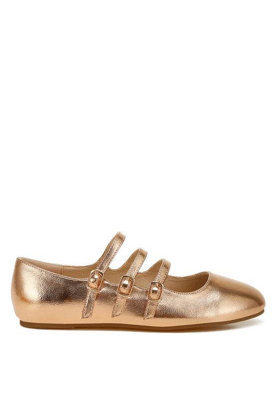 Macarina Triple Strap Mary Jane Ballerinas