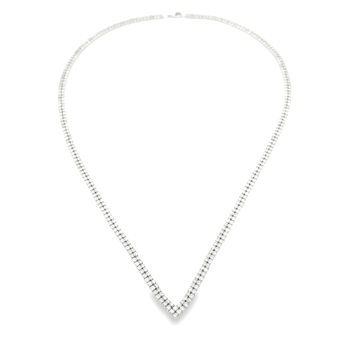 7.00ct Diamond Tennis Necklace 14KT White Gold