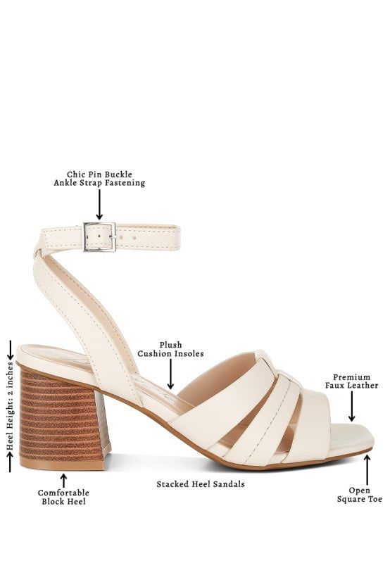 Signora Pin Buckle Ankle Strap Sandals