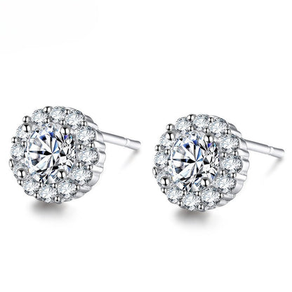 Micro-Set Zircon Stud Earrings