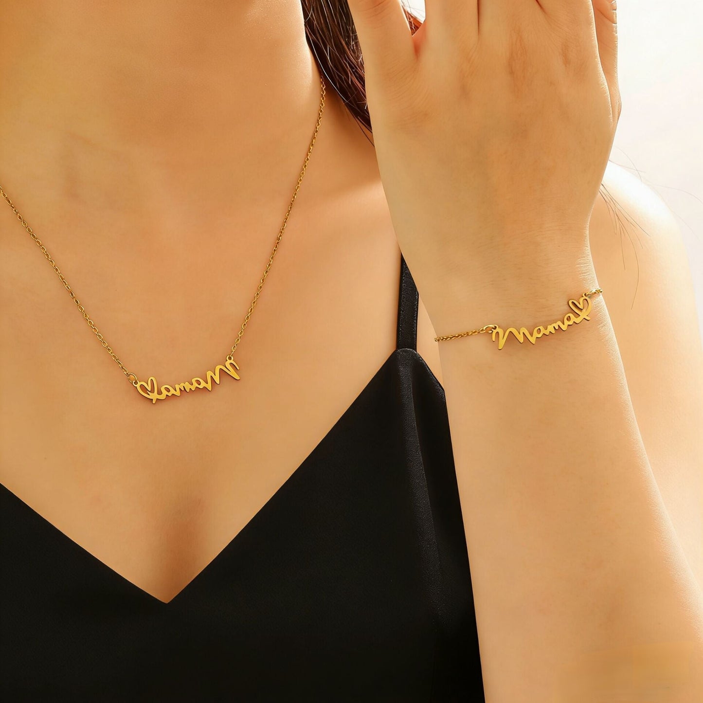 Mama Letter Stainless Steel Necklace