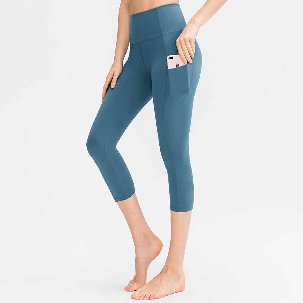Pants Pocket Women Stretch Skinny Hip Raise Fitness Running Workout Pant