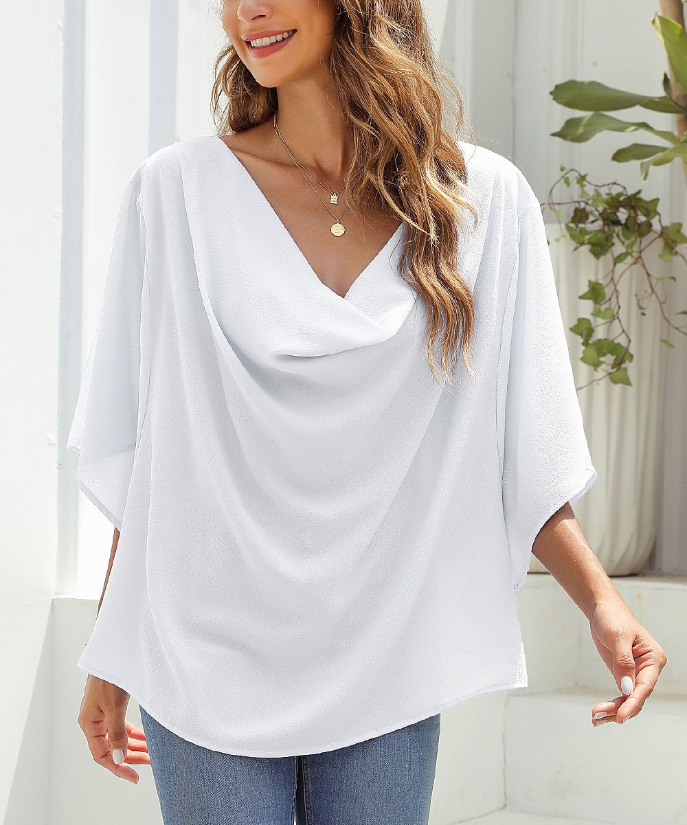Summer Women Half Sleeve Solid Color Loose Fitting Plus Size Shirt Top Women