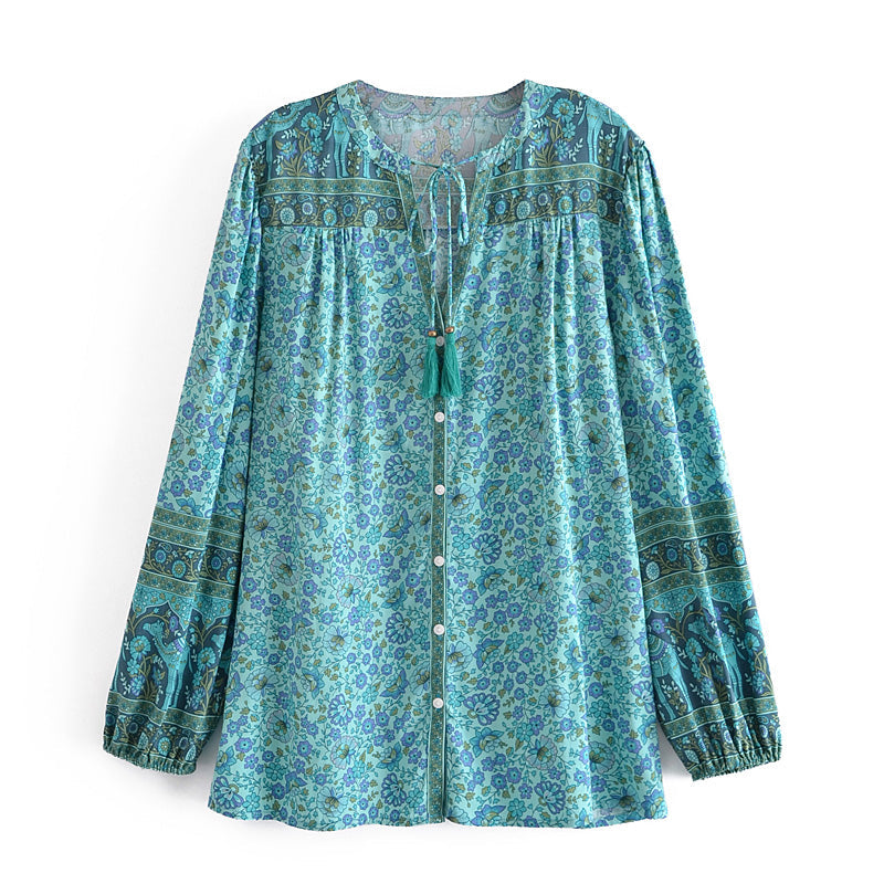 Clothing Floral Loose Shirt Women Summer Thin Spring Top Women Clothing