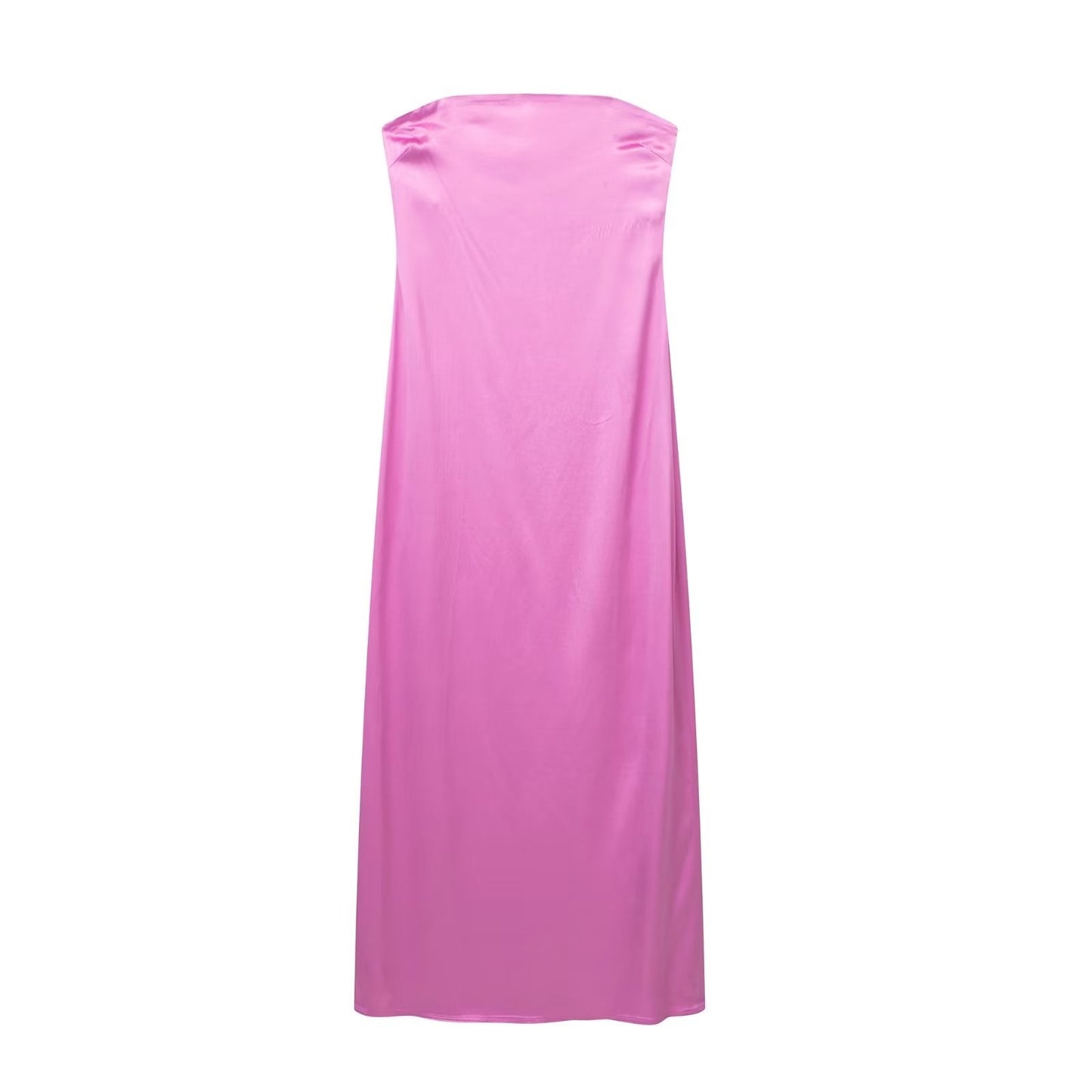 Spring Summer Women Clothing All Matching SexyCutout Design Silk Satin Texture Dress