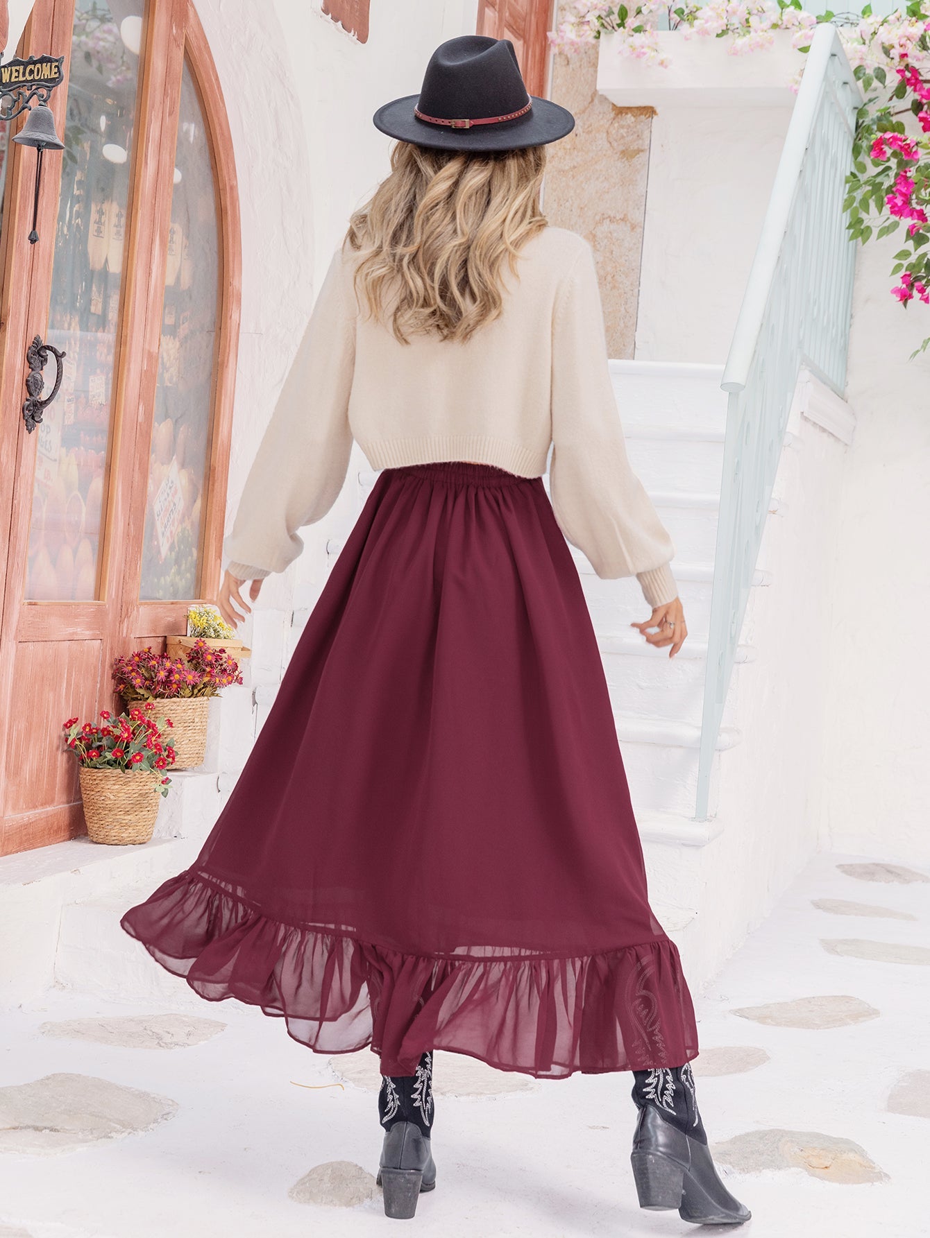 Mixed Batch Tie Slit Sheath Skirt Slim Sexy
