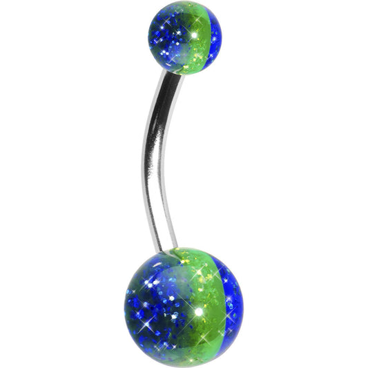 Caribbean Sea Acrylic Belly Button Ring