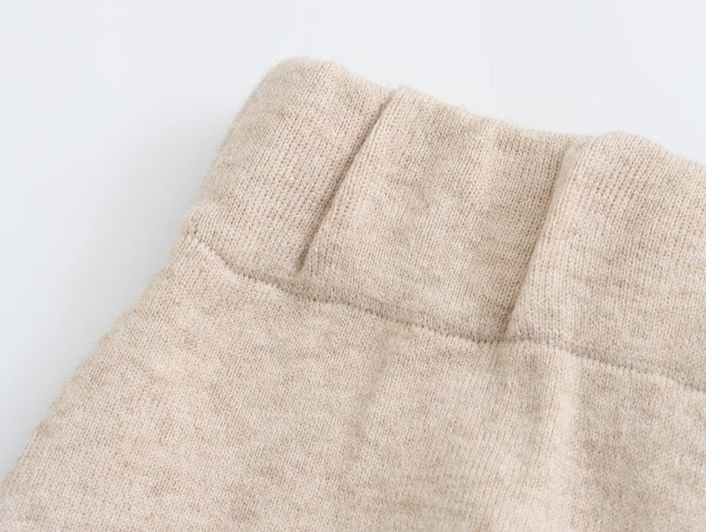 Women Clothing French All-Match Irregular Asymmetric Large Pocket Knitted Umbrella Skirt Skirt