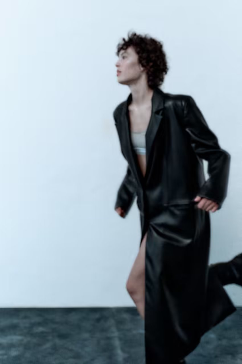 Autumn Collar Waist Mid Length Trench Coat Coat Simple Workplace Office Elite Long Coat Women