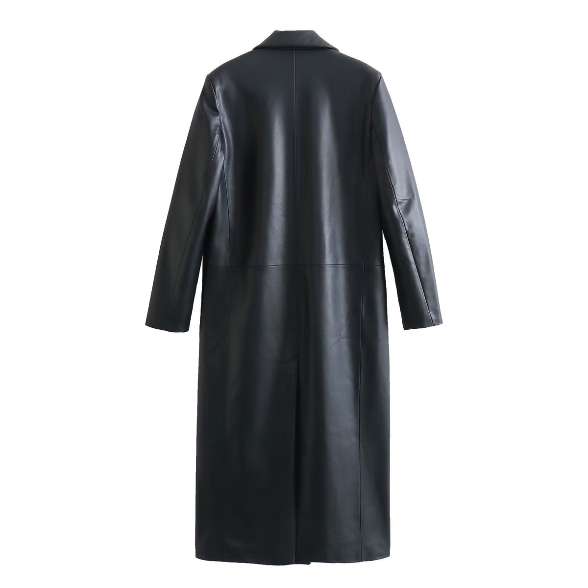 Autumn Collar Waist Mid Length Trench Coat Coat Simple Workplace Office Elite Long Coat Women