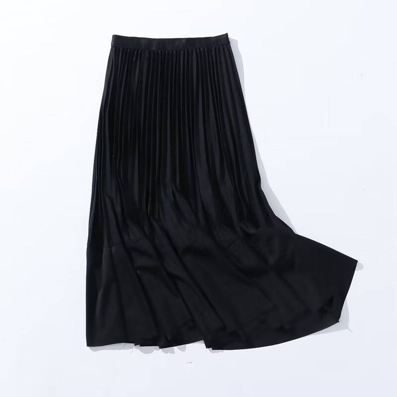 Autumn Casual Simple Skirt Fashionable Stylish Women Skirt High Waist Stitching A line Skirt