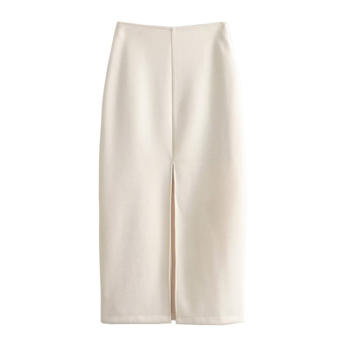 White High Waist Hip Skirt Mid Length One Step Skirt Skirt Women