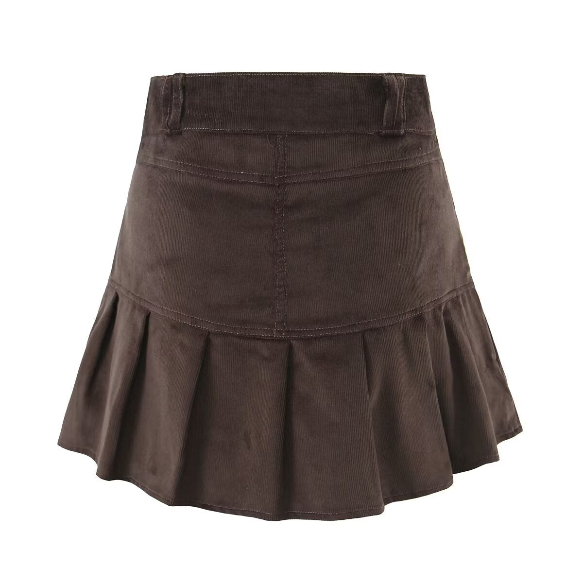 Corduroy Skirt for Women Summer Sexy Anti Exposure High Waist Sheath A line Pleated Skirt