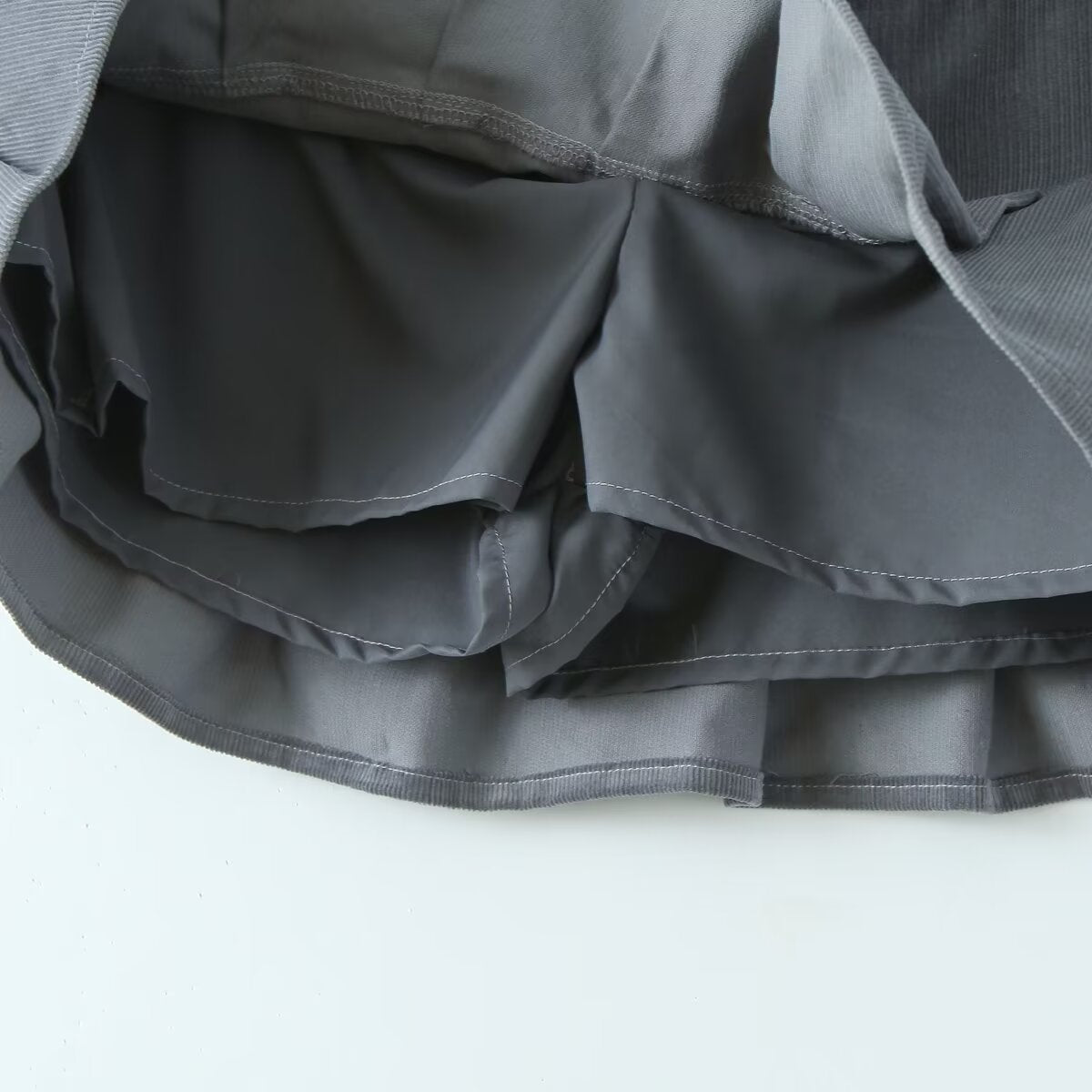 Corduroy Skirt for Women Summer Sexy Anti Exposure High Waist Sheath A line Pleated Skirt