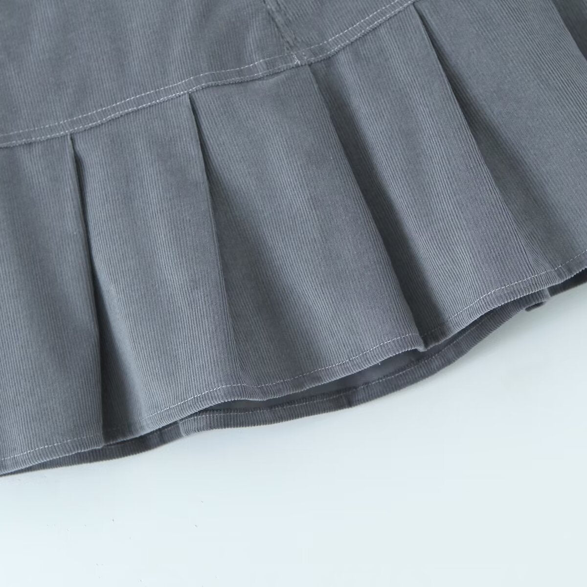 Corduroy Skirt for Women Summer Sexy Anti Exposure High Waist Sheath A line Pleated Skirt
