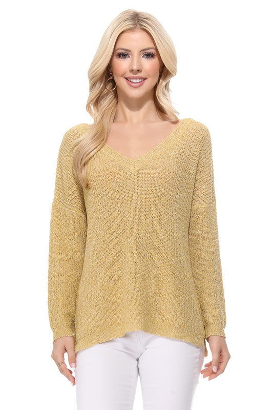 Open Back Off Shoulder Loose Fit Summer Knit Top