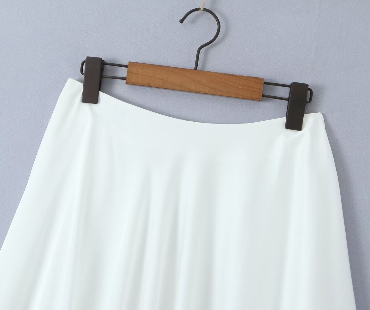Spring Classic High Waist Solid Color Bud Skirt Women Draping Oversized Skirt Long Skirt