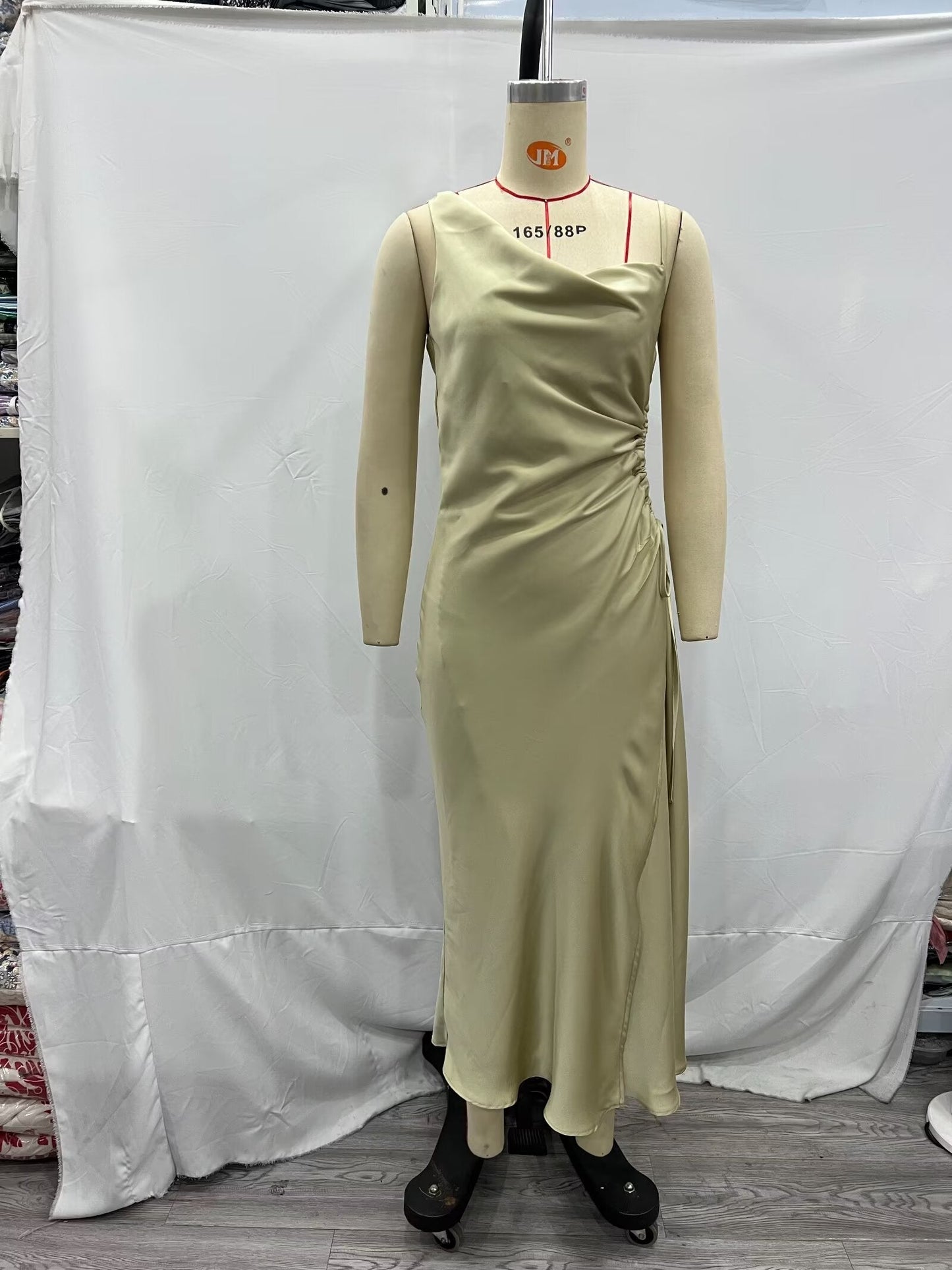 Winter Women Clothing Slim Hollow Out Cutout Swing Collar Slit Dress