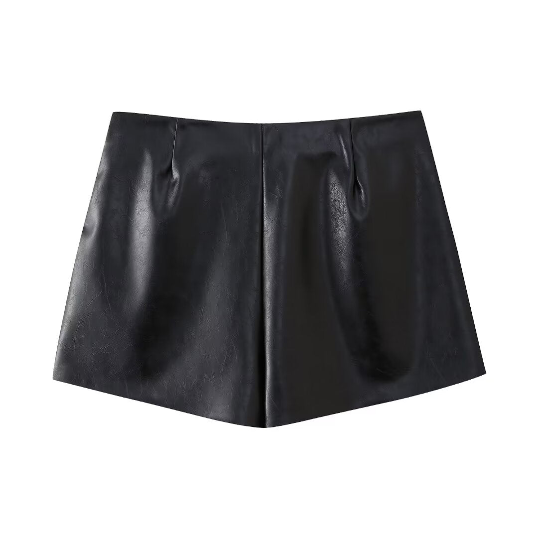 Goods Spring Faux Leather Belt Skirt Chic