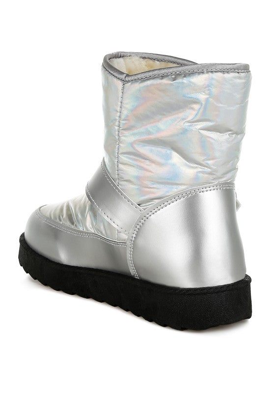 Jammy Buckle Strap Puffy Ankle Boots