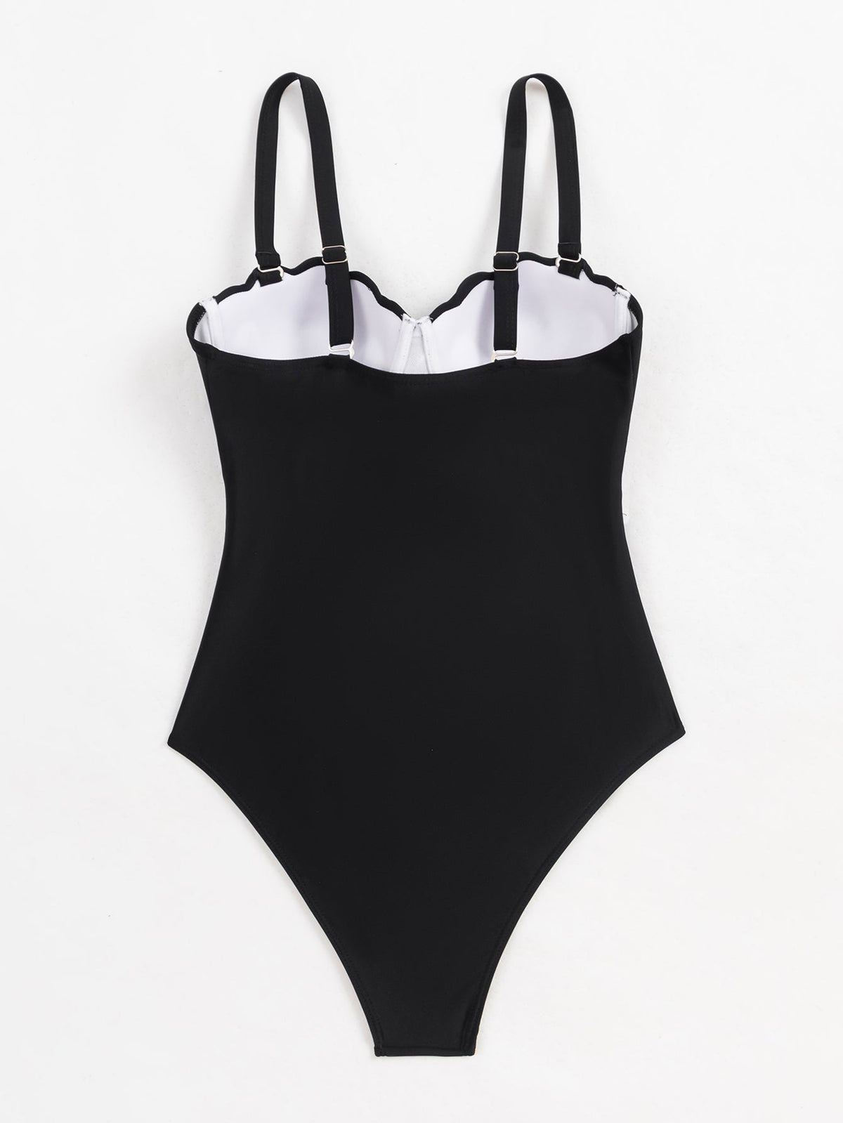 Swimsuit Women Sexy Siamese Push Up Sling Solid Color Swimsuit