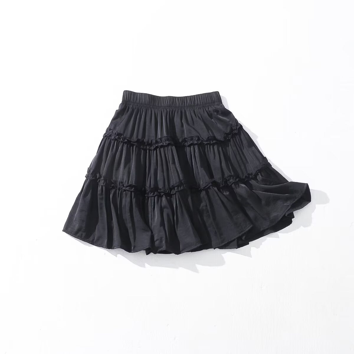 Summer Elastic Waist Ruffled Lace Skirt Women Skirt Pants