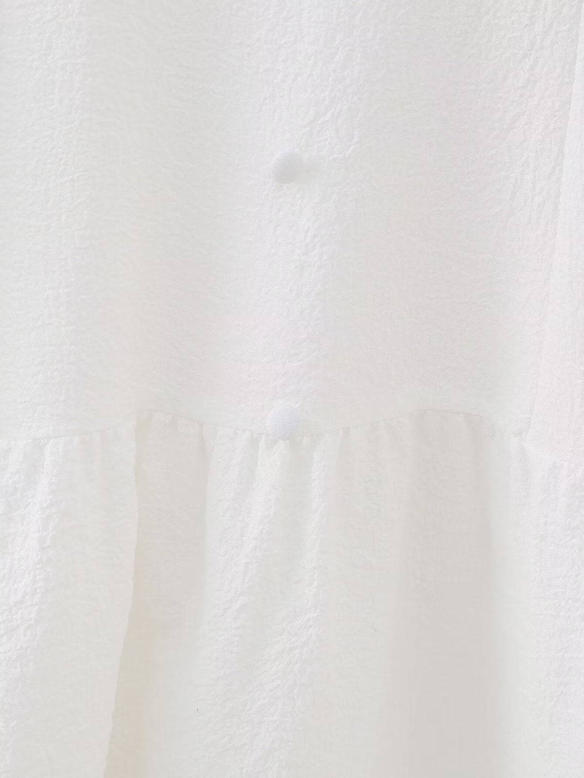 Summer Hollow Out Cutout Embroidered Mid Length Ruffled Dress White Ruffled Women