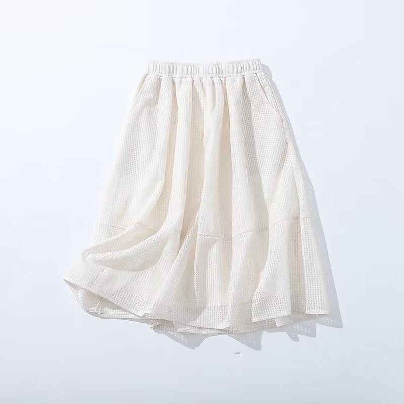 Young Casual French Skirt Autumn High Waist Slimming A line Skirt Wild Mid Skirt Women